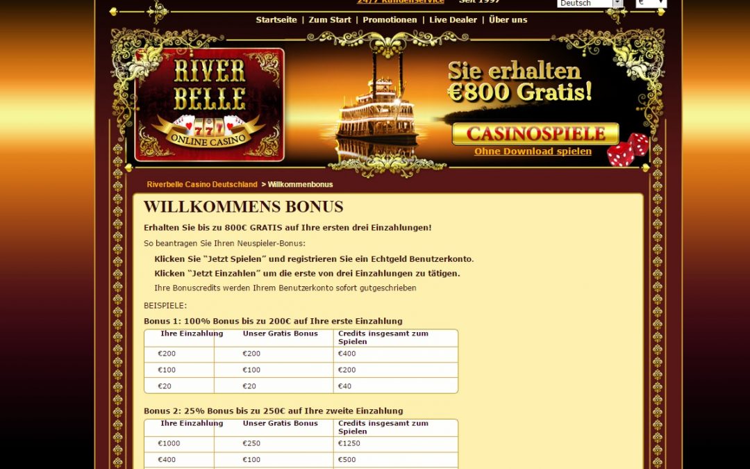 River Belle casino bewertung | ohneeinzahlung.de